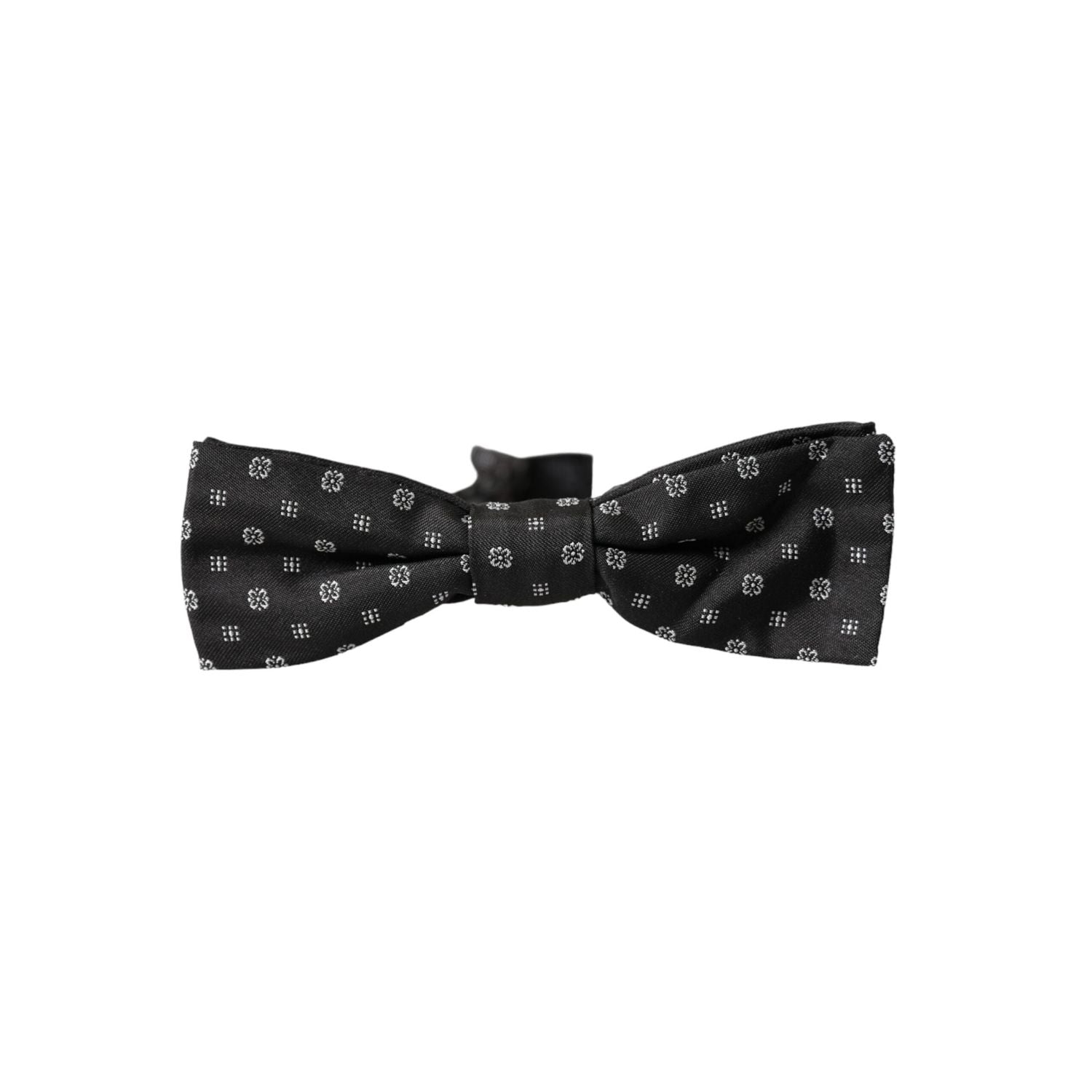 Dolce & Gabbana Black Silk Fantasy Adjustable Neck Men Papillon Bow Tie