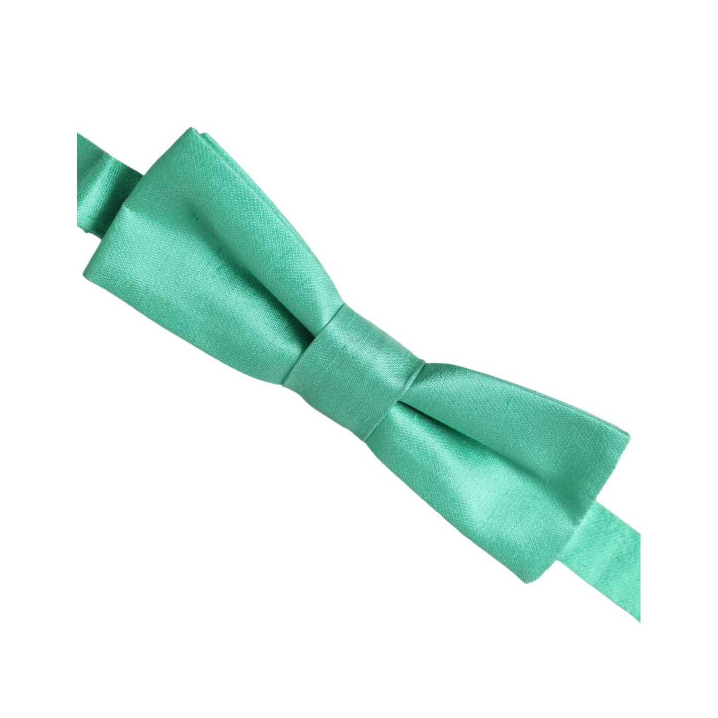 Dolce & Gabbana Mint Green Silk Adjustable Neck Men Bow Tie FT3914