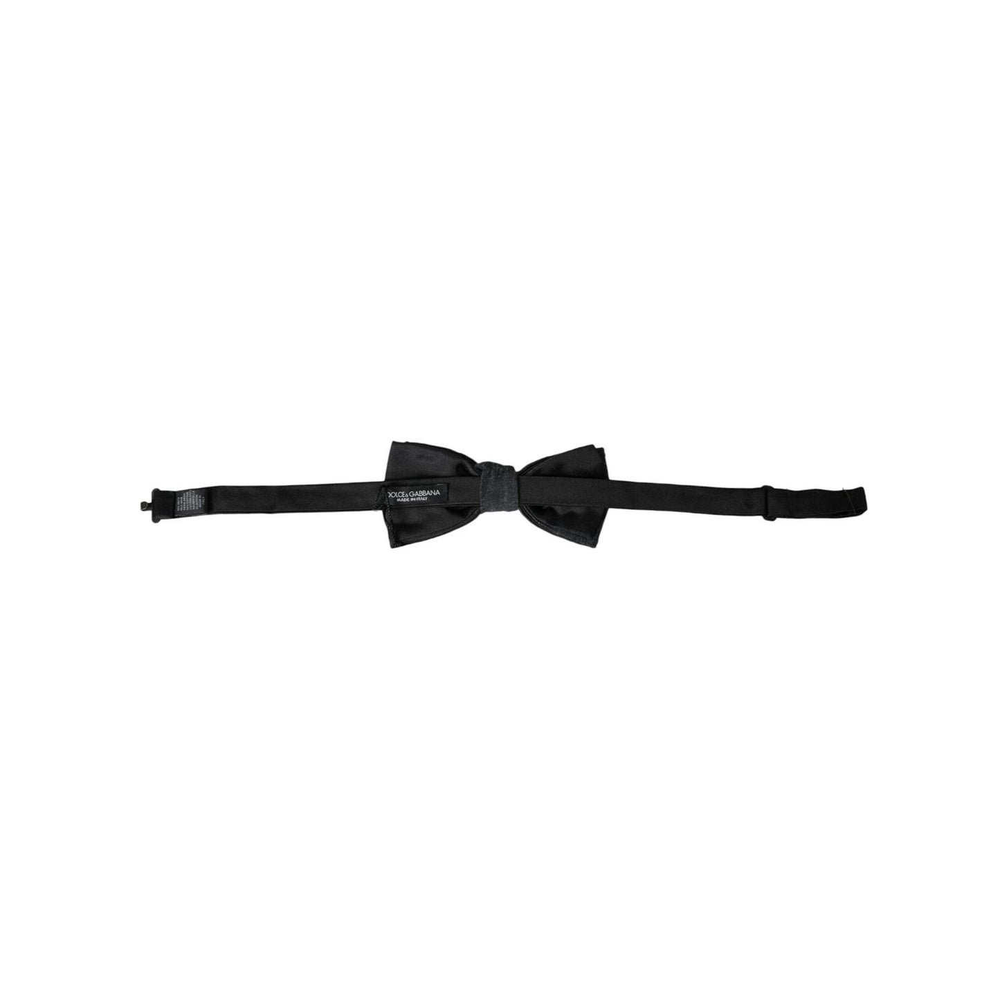 Dolce & Gabbana Dark Gray Silk Adjustable Neck Men Bow Tie
