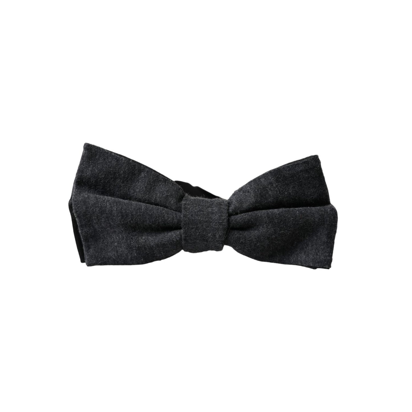 Dolce & Gabbana Dark Gray Silk Adjustable Neck Men Bow Tie