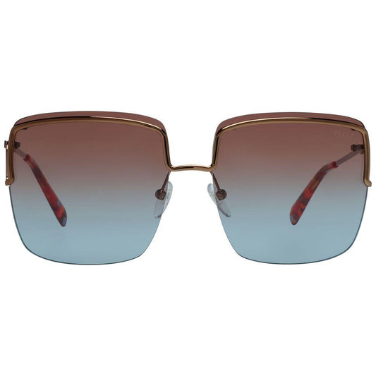Emilio Pucci bronze square women's sunglasses with gradient multicolor lenses, metal frame, and UVA/UVB protection, model 62-16-135.