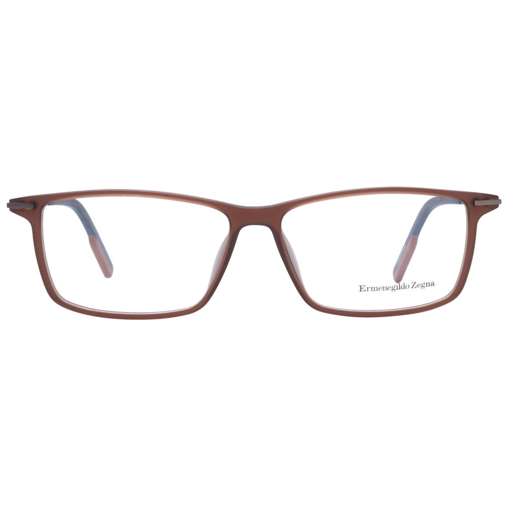 Ermenegildo Zegna Brown Plastic Glasses (Frames)