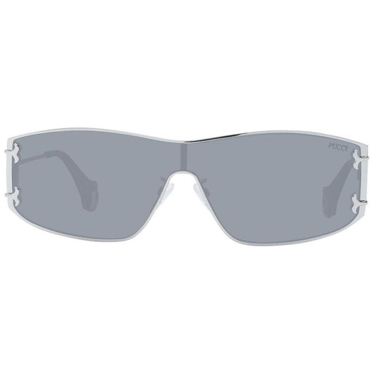 Emilio Pucci gray women sunglasses, full-rim metal frame, grey plastic lenses, 100% UVA & UVB protection, branded case included.