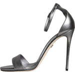 Dolce & Gabbana Silver KEIRA Heels Ankle Strap Sandals Shoes LA11339-40