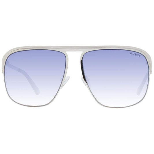 Guess Gold Unisex Aviator Sunglasses with Blue Gradient Lenses and Full-Rim Metal Frame. UV Protection. Includes Branded Case.