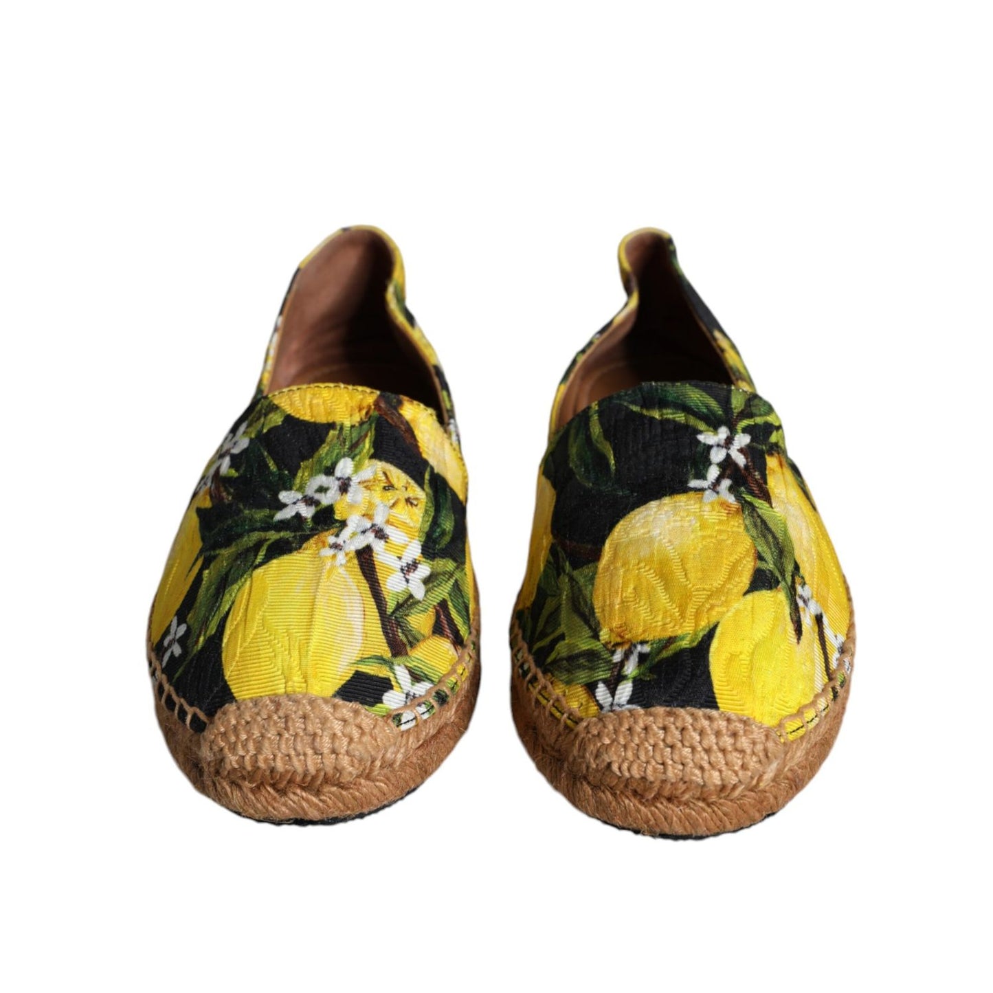 Dolce & Gabbana Multicolor Lemon Slip On Espadrilles Shoes