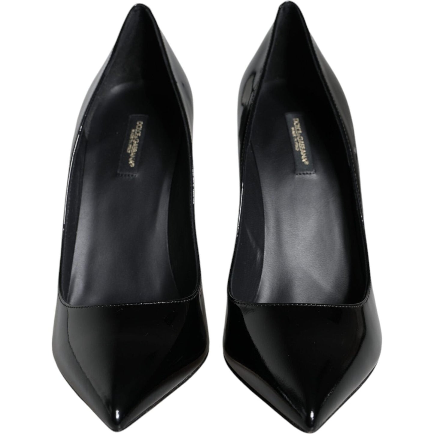 Dolce & Gabbana Black Patent Leather Bellucci Pumps Heels Shoes