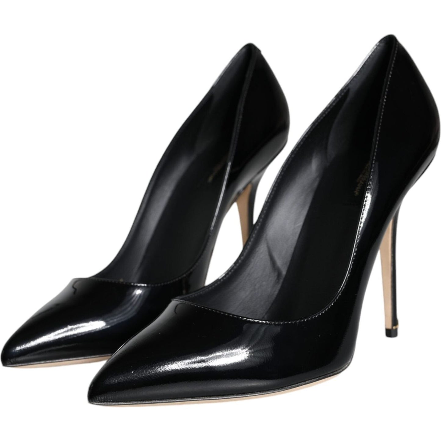 Dolce & Gabbana Black Patent Leather Bellucci Pumps Heels Shoes