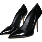 Dolce & Gabbana Black Patent Leather Bellucci Pumps Heels Shoes