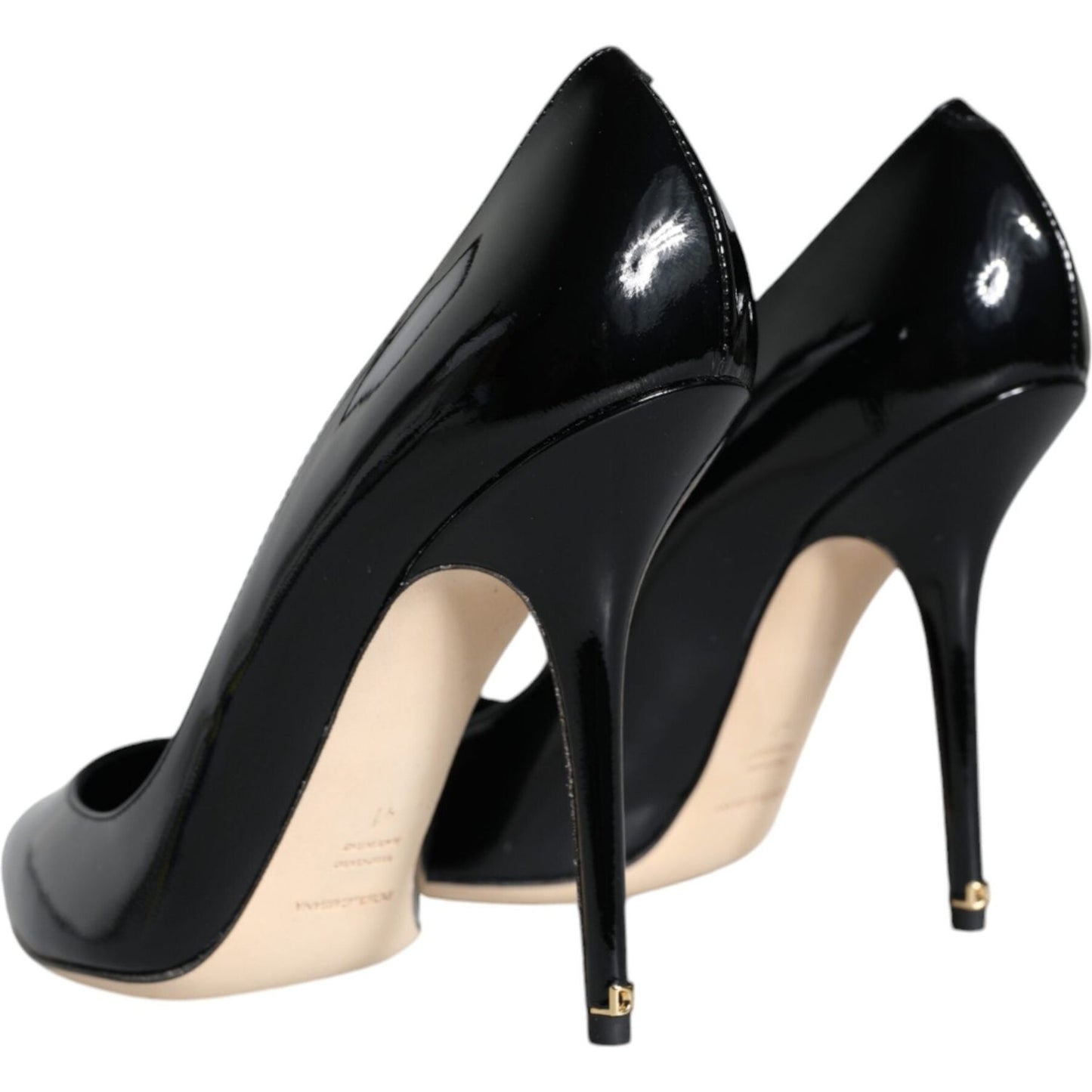 Dolce & Gabbana Black Patent Leather Bellucci Pumps Heels Shoes