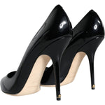 Dolce & Gabbana Black Patent Leather Bellucci Pumps Heels Shoes