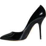 Dolce & Gabbana Black Patent Leather Bellucci Pumps Heels Shoes