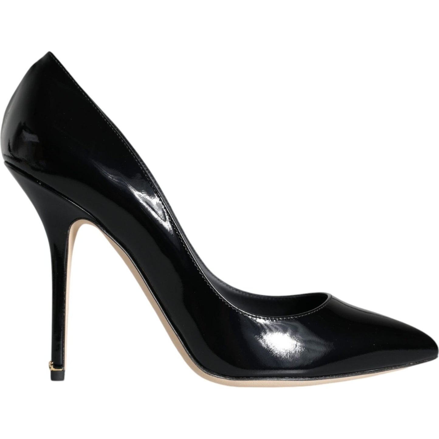 Dolce & Gabbana Black Patent Leather Bellucci Pumps Heels Shoes