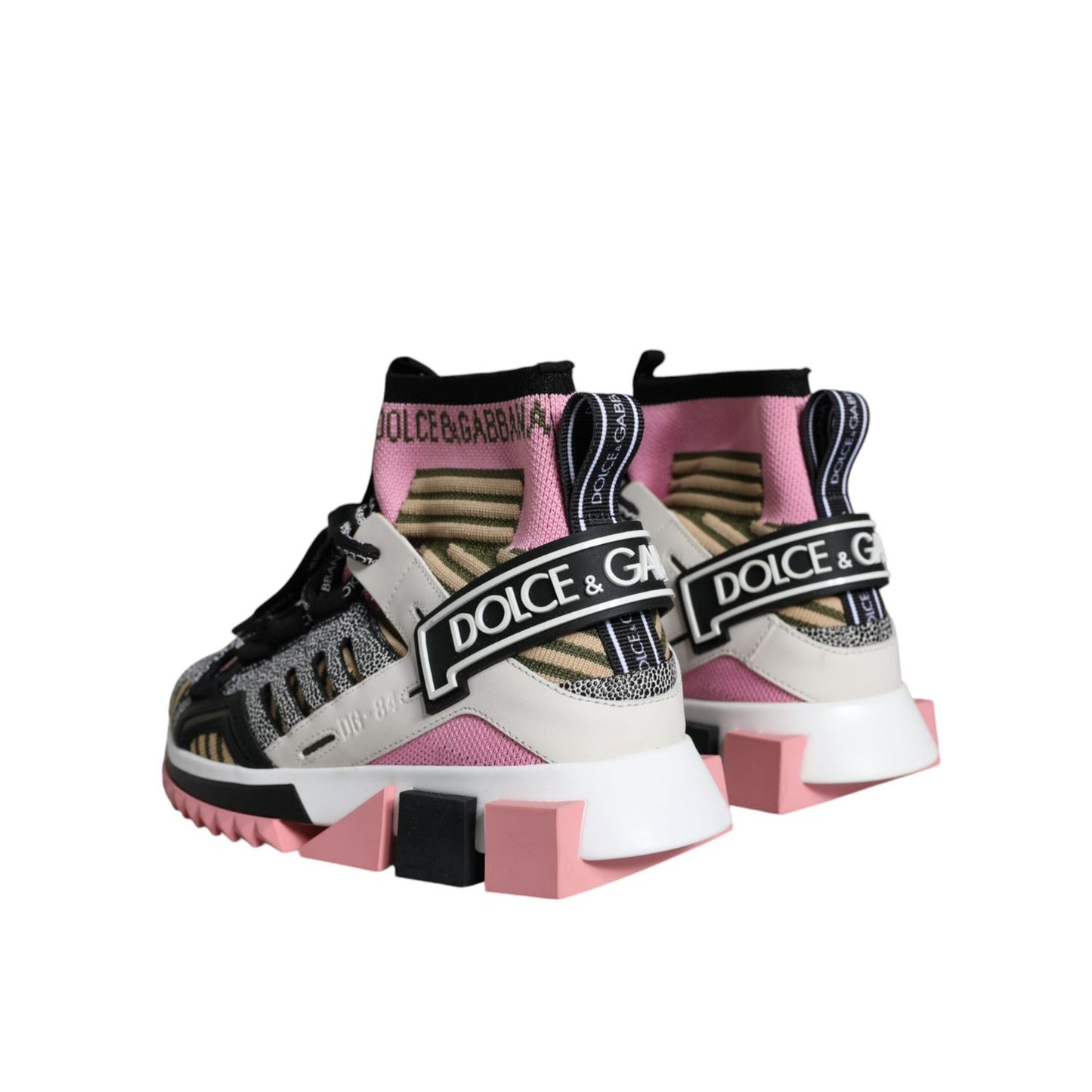Dolce & Gabbana Multicolor Sorrento Socks Logo Sneakers Shoes