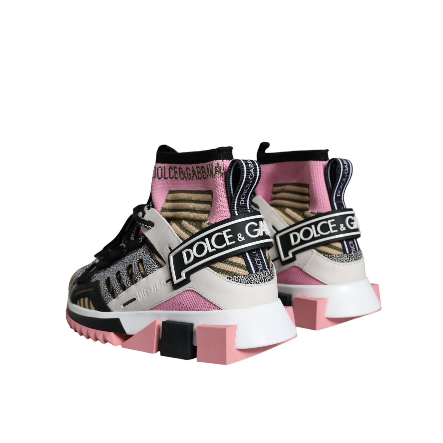 Dolce & Gabbana Multicolor Sorrento Socks Logo Sneakers Shoes