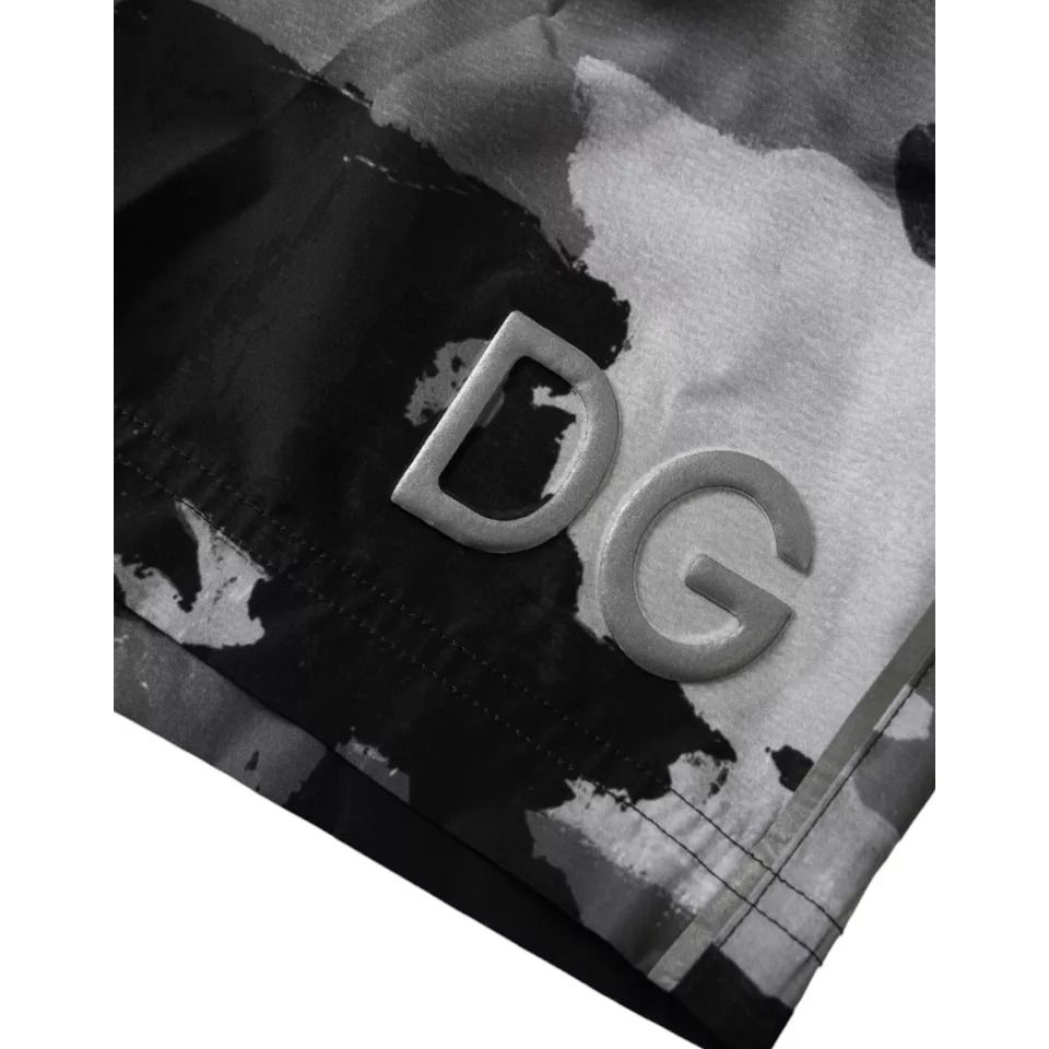 Dolce & Gabbana Multicolor Camouflage DG Logo Beachwear Shorts Swimwear
