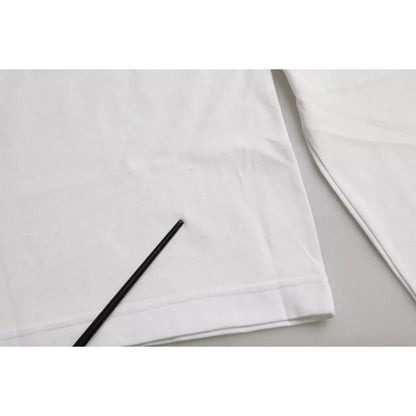 Dolce & Gabbana White Red Lips Print Cotton Men T-shirt