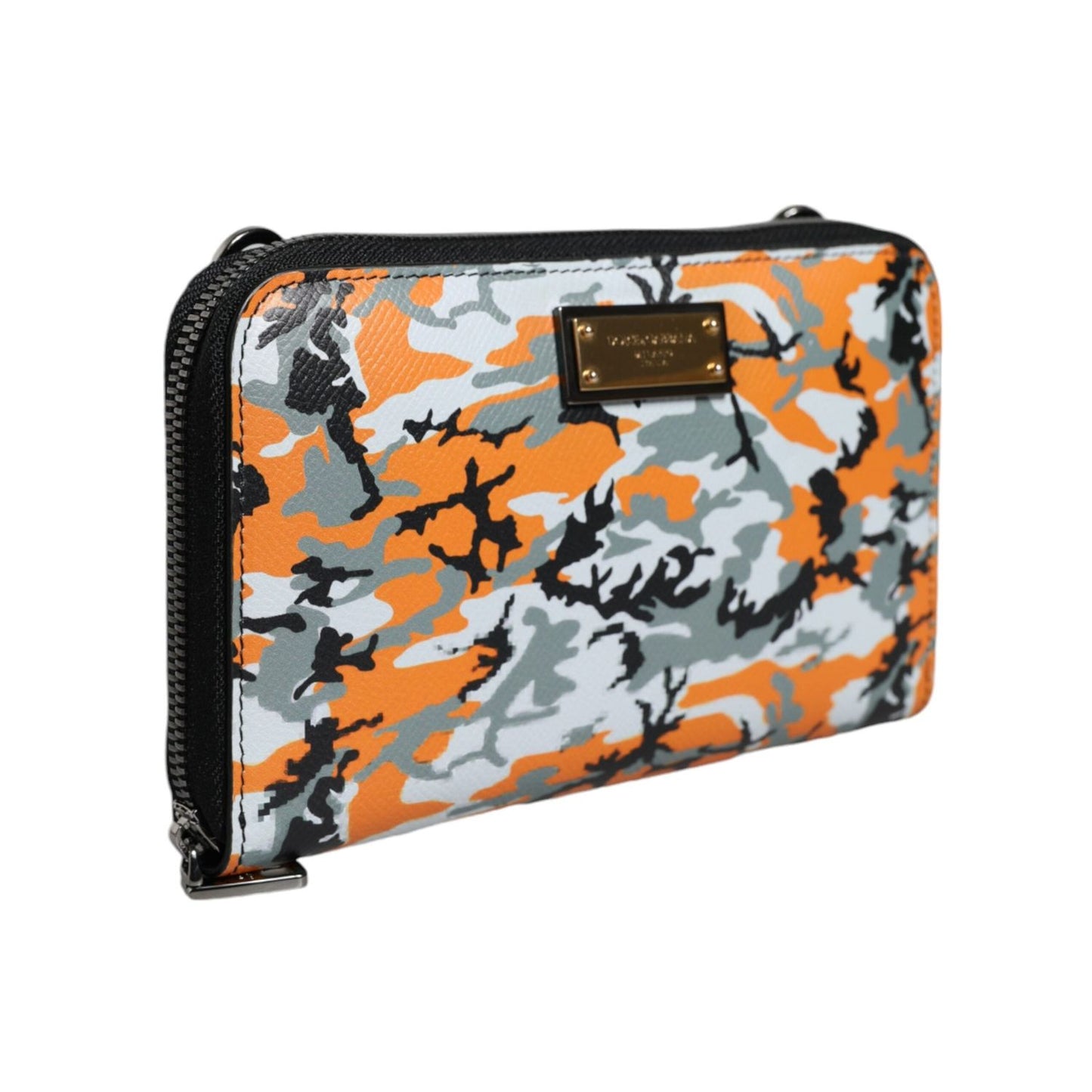 Dolce & Gabbana Multicolor Camouflage Leather Purse Cross Body Bag