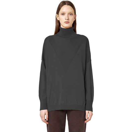 Alpha Studio Gray Silk Sweater AL-13845-IT46 | L