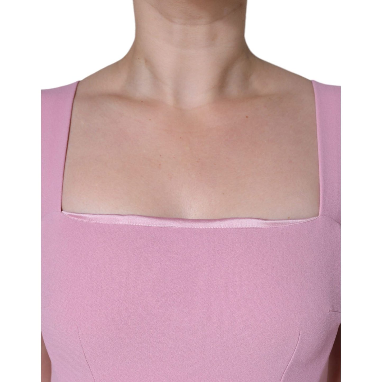 Dolce & Gabbana Pink A-line Flare Viscose Sleeveless Dress