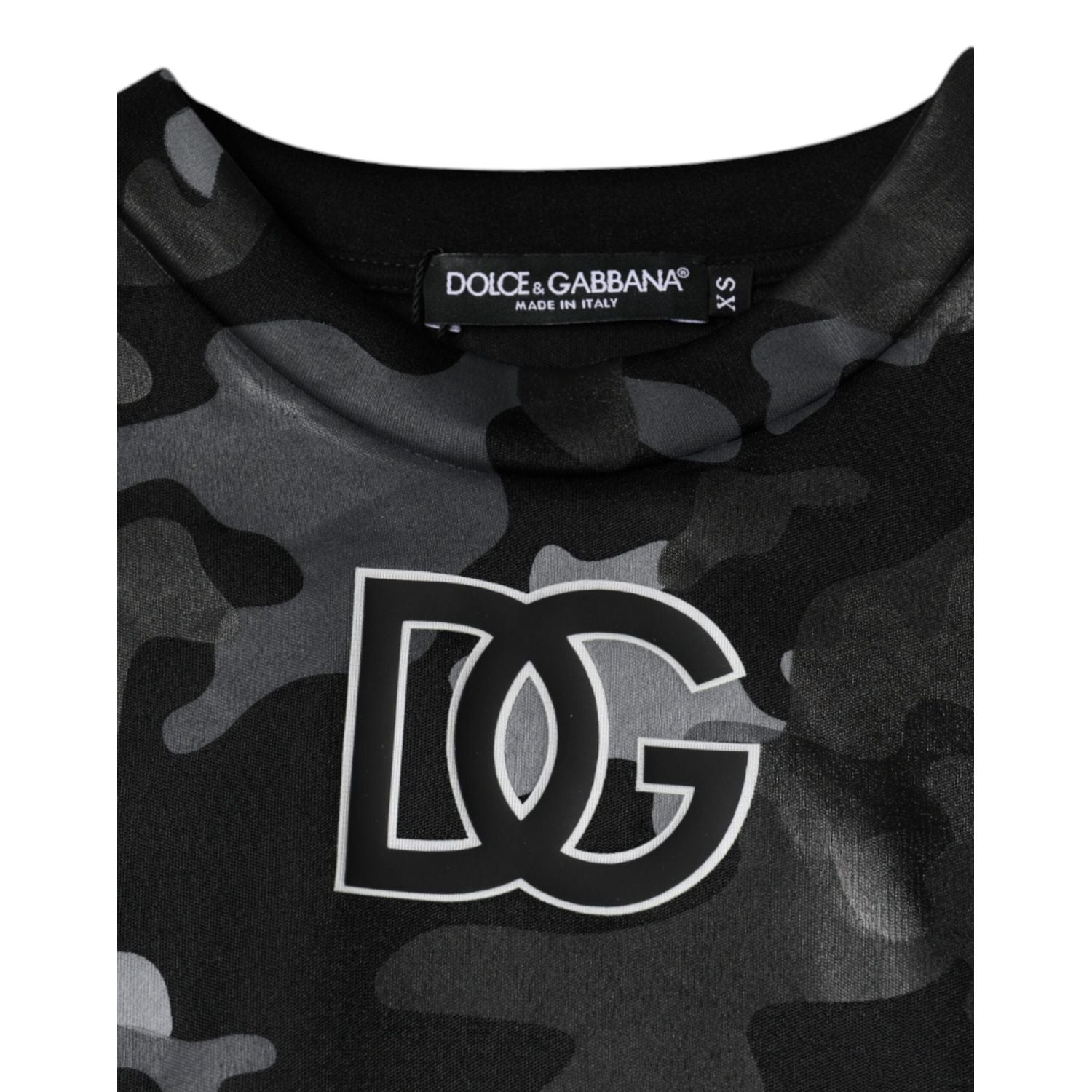 Dolce & Gabbana Black Camouflage Round Neck Sweatshirt Sweater
