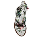 Dolce & Gabbana Multicolor Floral Print Ankle Wrap Sandals Shoes