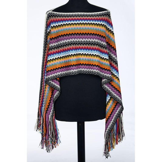 Missoni Multicolor Wool Women Poncho MI-24212-UNISEX