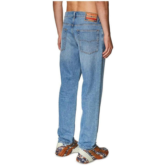 Diesel Light Blue Cotton Men's Regular-Fit Jean