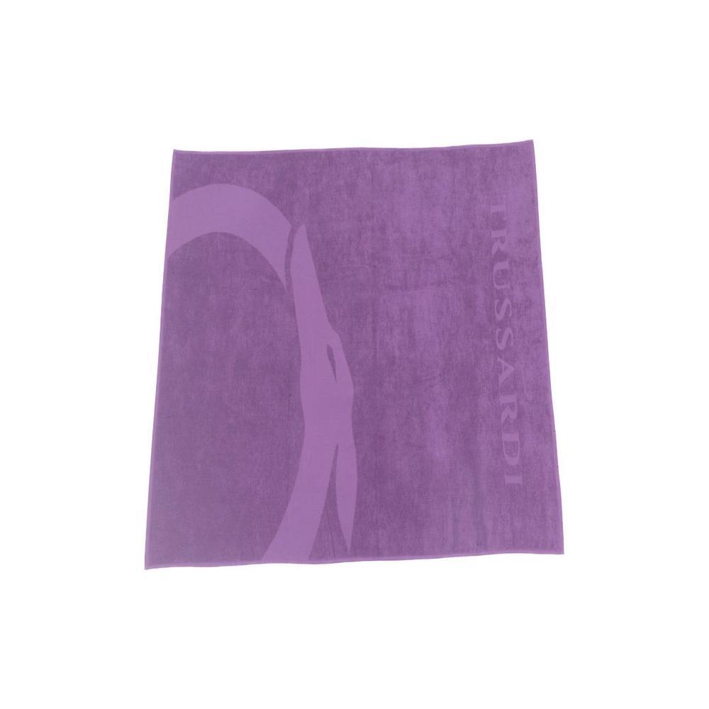 Trussardi Beachwear Purple Cotton Beach Towel