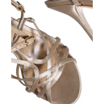 Dolce & Gabbana Beige Leather Stiletto Heels Sandals Shoes LA7708-36
