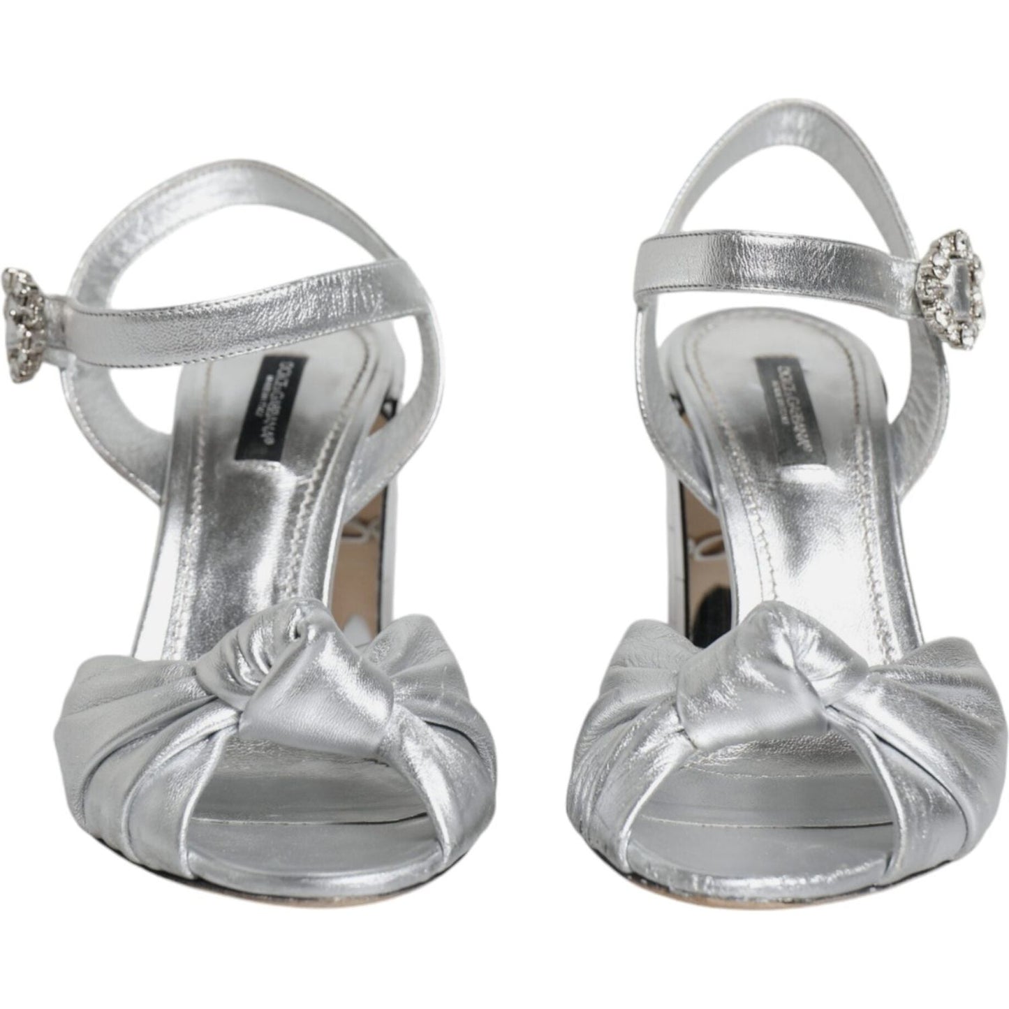 Dolce & Gabbana Silver Mirror Heels KEIRA Sandals Shoes LA11777-38.5