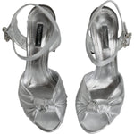 Dolce & Gabbana Silver Mirror Heels KEIRA Sandals Shoes LA11777-38.5
