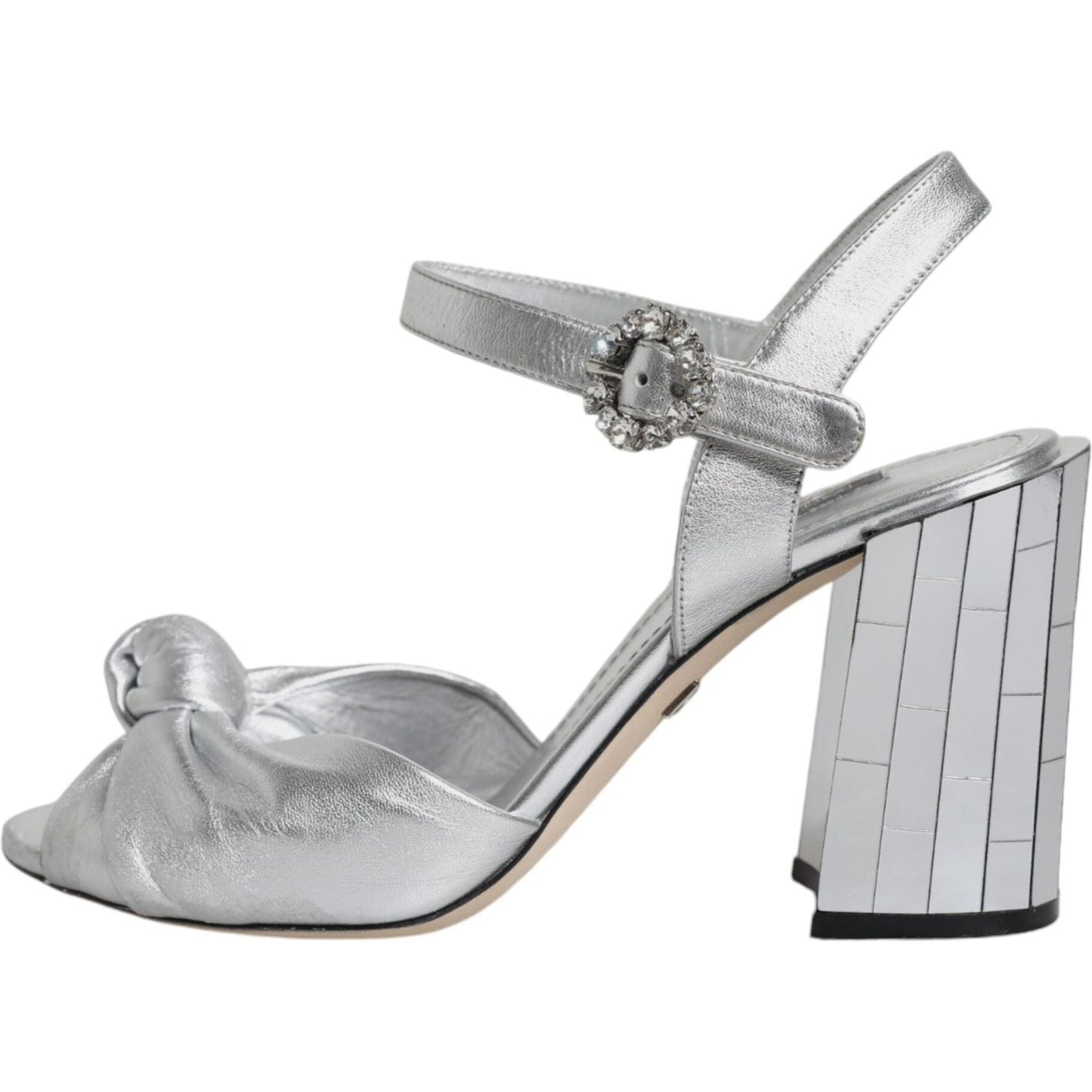 Dolce & Gabbana Silver Mirror Heels KEIRA Sandals Shoes LA11777-38.5