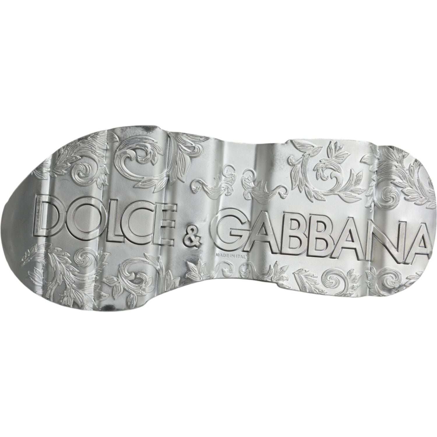 Dolce & Gabbana Silver White Daymaster Low Top Sneakers Shoes