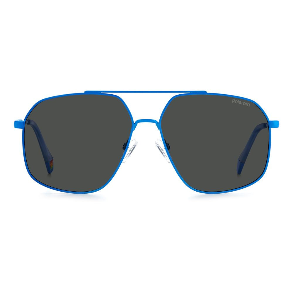 Polaroid Blue Stainless Steel Sunglasses POPLD6173SMVUM9AC
