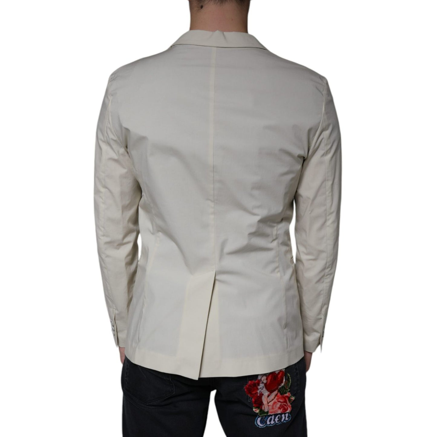 Paolo Pecora Milano Beige Single Breasted Dress Formal Coat Blazer