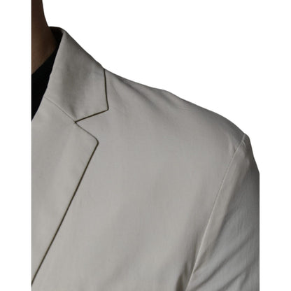 Paolo Pecora Milano Beige Single Breasted Dress Formal Coat Blazer