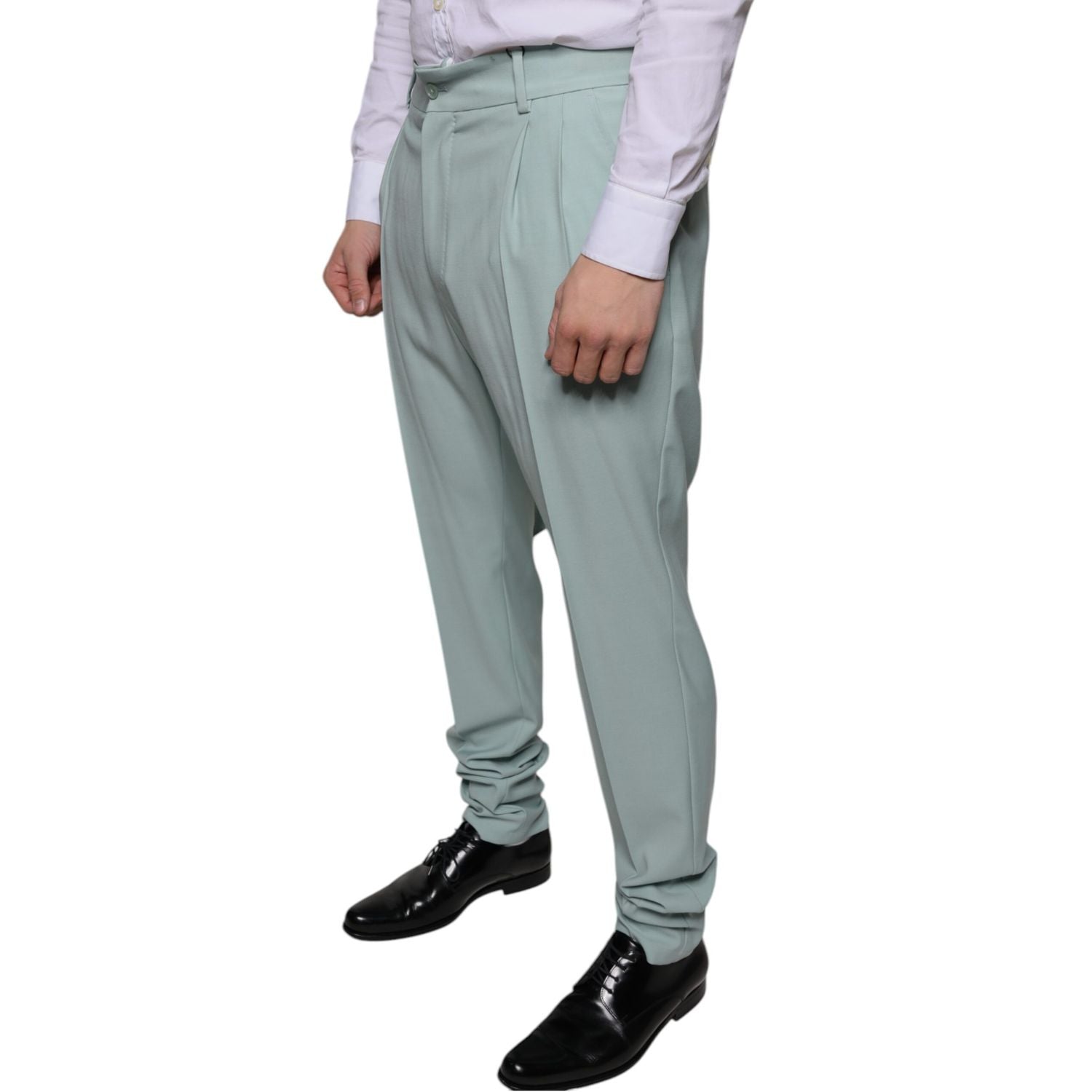 Dolce & Gabbana Mint Green Cotton Dress Pants