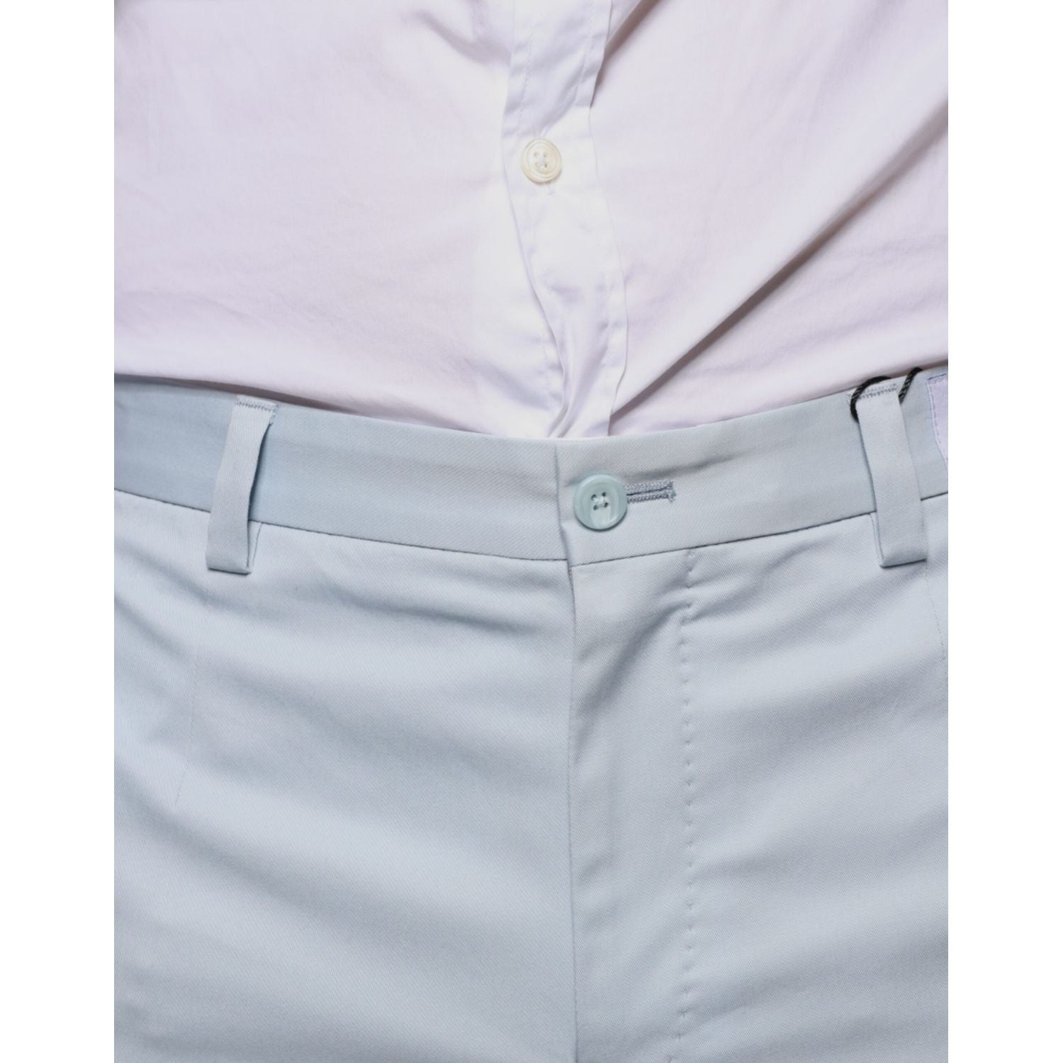 Dolce & Gabbana Light Blue Cotton Dress Pants