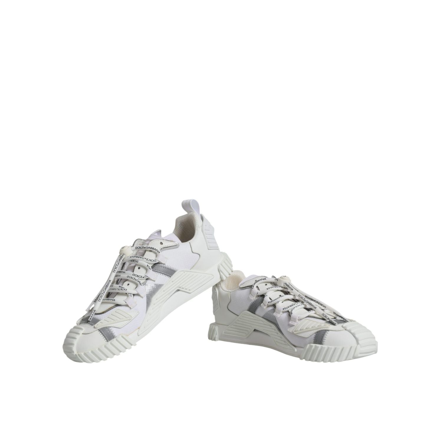 Dolce & Gabbana White Lace Up Low Top NS1 Sneakers Shoes