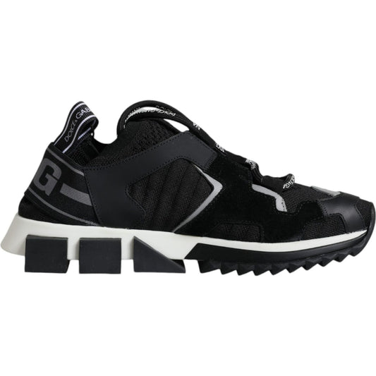 Dolce & Gabbana Black Mesh Sorrento Trekking Sneakers Shoes LA11944-37