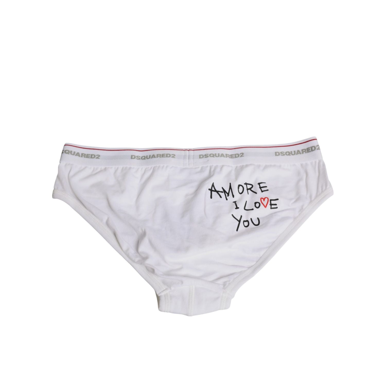 Dsquared² White Cotton Stretch Women Mid Waist Panty Underwear