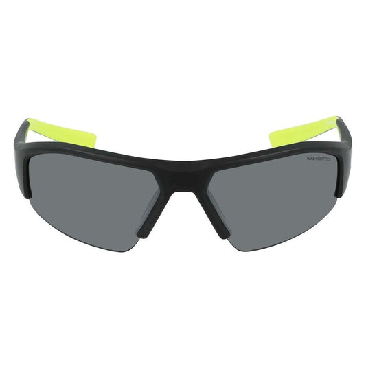 Nike Black Injected Sunglasses, unisex SkylonAce 22, grey lenses, sleek design, ideal for sport and casual wear.