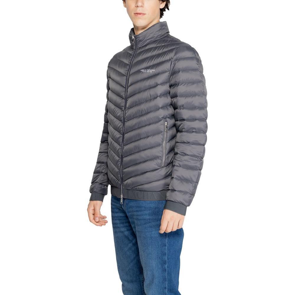 Armani Exchange Gray Polyester Jackets & Coat AR-7251700138-IT44 | S