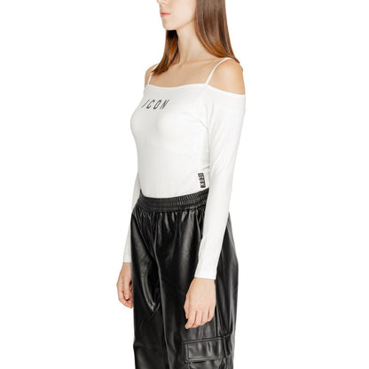 Icon White Cotton Bodysuit 1728,71956299936,Bodysuits - T-Shirts - Clothing,Clothing,Icon,IT44|L,New with tags,T-Shirts - Clothing,White,Women