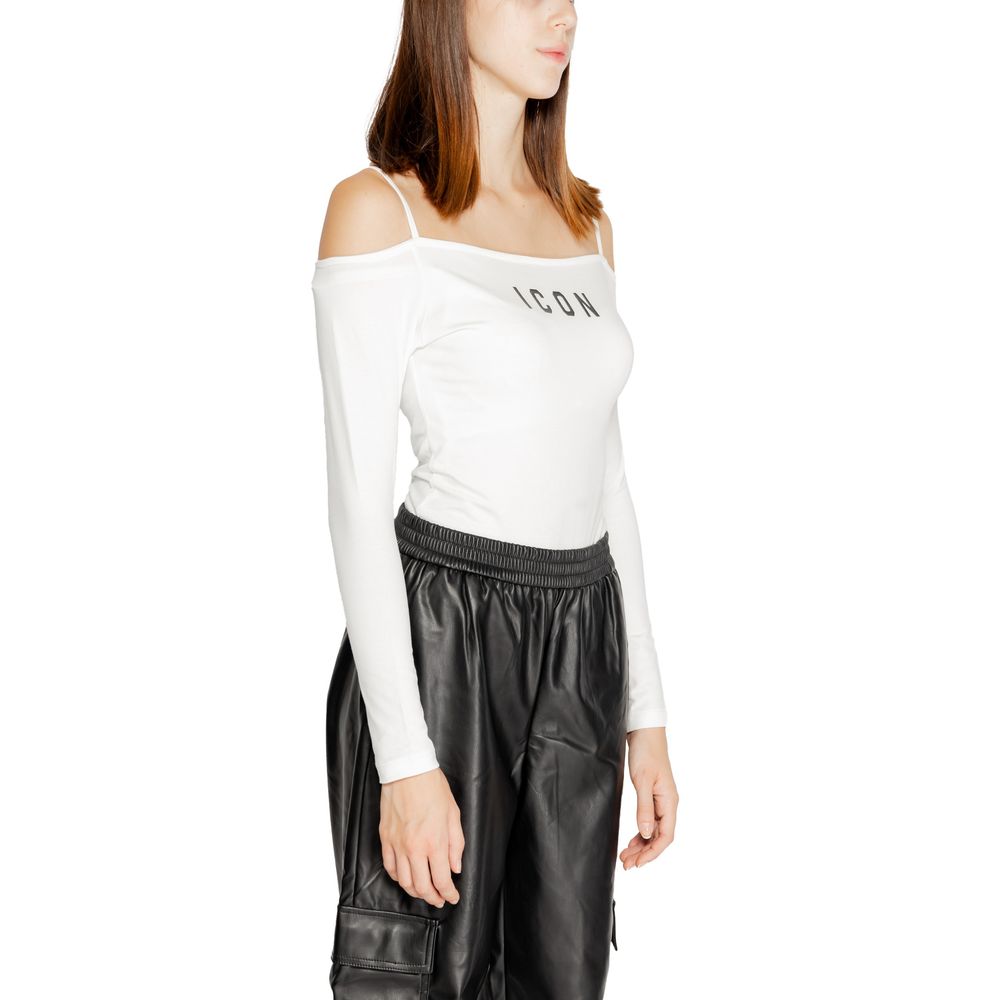 Icon White Cotton Bodysuit 1728,71956299936,Bodysuits - T-Shirts - Clothing,Clothing,Icon,IT44|L,New with tags,T-Shirts - Clothing,White,Women