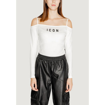 Icon White Cotton Bodysuit 1728,71956299936,Bodysuits - T-Shirts - Clothing,Clothing,Icon,IT44|L,New with tags,T-Shirts - Clothing,White,Women