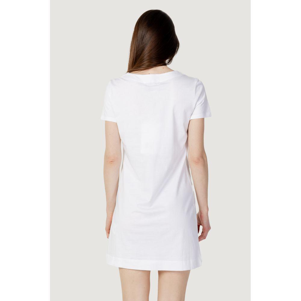 Love Moschino White Cotton Short Dress