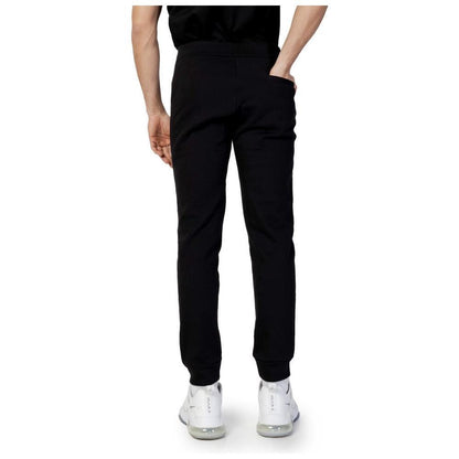 Armani Exchange Black Cotton Joggers Workout Pant
