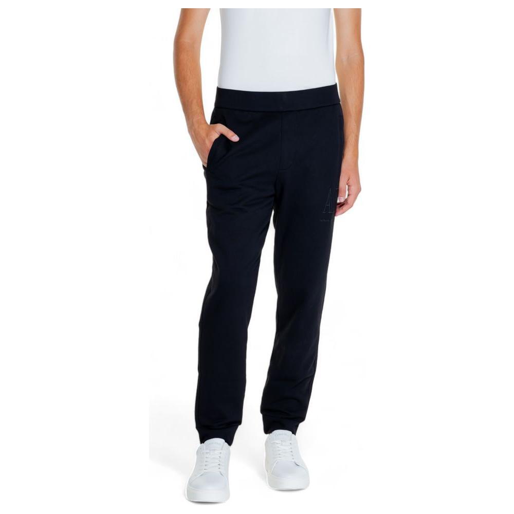 Armani Exchange Black Cotton Joggers Workout Pant